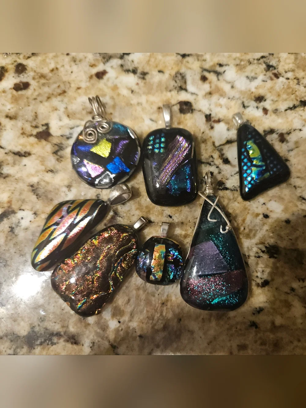 bundle of vintage geometric pendants